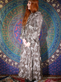 Vintage 1970s Paisley Hooded Maxi Dress Duster Coat - Penny Bizarre - 2