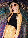 Black Velvet Cropped Vintage 70's Waistcoat - Penny Bizarre - 1
