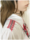VINTAGE 1970’s EMBROIDERED PEASANT BLOUSE BOHO TOP UK8-14
