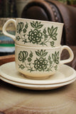 1970's Royal Worcester Palissy Cups & Saucers x 4 - Penny Bizarre - 3