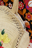 Vintage 70's Straw Tapestry Embroidered Bag - Penny Bizarre - 4