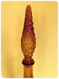 MID CENTURY VINTAGE 1960’s TALL AMBER EMPOLI ITALY GLASS DECANTER GENIE BOTTLE