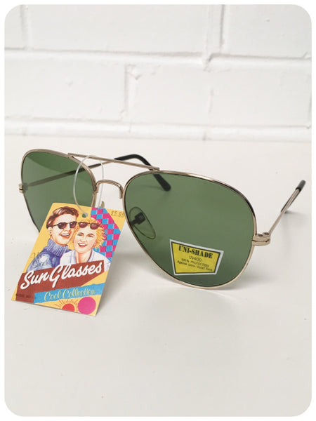 Classic True Vintage 80s Aviator Sunglasses Brand New Dead Stock UV400