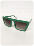 Vintage 90s Oversize Green Super Geometric Cartoon Sunglasses Dead Stock UV400