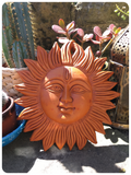 INDIAN SMILING SUN TERRACOTTA WALL PLAQUE