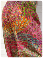 Indian Cotton Peacock Print Harem Pants Trousers Hippie Boho
