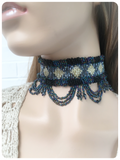 Handcrafted Indian Bohemian Tribal Bead Choker Collar Statement Necklace
