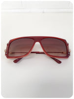 Vintage 90s Brand New Deadstock Dark Tan TV Frame Sunglasses