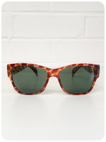 Vintage 1980s Oversized Leopard Tortoise Shell Wayfarer Sunglasses Brand New Deadstock