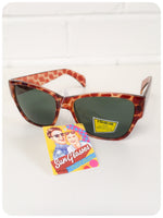 Classic Vintage 80s Faux Leopard Tortoise Shell Wayfarer Sunglasses Brand New Deadstock