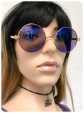 Retro 60's 70's Big Penny Round Sunglasses