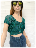 Vintage 90's Tie Dye Boho Crop Top