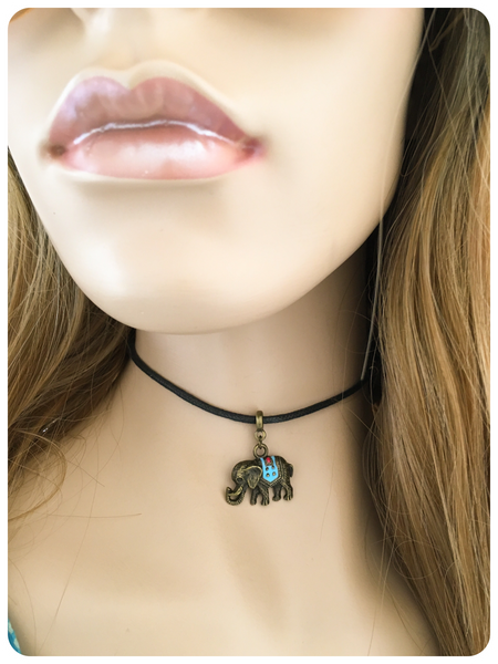 Hand Crafted Indian Elephant Choker Necklace