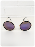Retro 60s 70s Big Penny Round Boho Sunglasses
