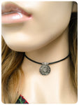 Hand Crafted Celestial Sun Moon Saturn Stars Choker Necklace