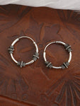 Hand Crafted 925 Sterling Silver Balinese Hoop Earrings 18mm - Penny Bizarre - 1