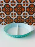 1960's Pyrex Snowflake Lidded Divided Cooking Serving Dish - Penny Bizarre - 3