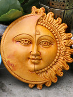 Indian Unity Sun Moon Terracotta Wall Plaque - Penny Bizarre - 2