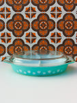 1960's Pyrex Snowflake Lidded Divided Cooking Serving Dish - Penny Bizarre - 1