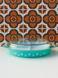 1960's Pyrex Snowflake Lidded Divided Cooking Serving Dish - Penny Bizarre - 1