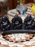 Resin Buddha Figures Hear See Speak No Evil - Penny Bizarre - 2