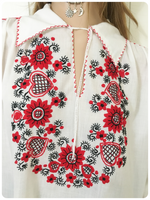VINTAGE 1970’s EMBROIDERED PEASANT BLOUSE BOHO TOP UK8-14