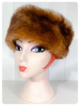 ORIGINAL VINTAGE 1960’S 1970’S SUPER FLUFFY SHEEPSKIN LAMBSKIN LEATHER HAT MADE IN ITALY