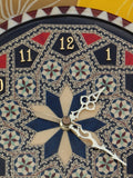 Vintage Mandala Faux Marquetry Inlaid Wall Clock - Penny Bizarre - 2