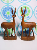 Vintage 70's Wooden Antelope (pair) - Penny Bizarre - 3