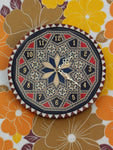 Vintage Mandala Faux Marquetry Inlaid Wall Clock - Penny Bizarre - 1