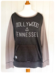 VINTAGE DOLLYWOOD TENNESSE DOLLY PARTON THEME PARK RAGLAN JERSEY SWEATER SWEATSHIRT L 12-14