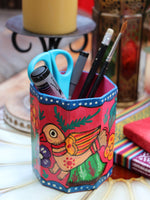 Nepalese Hand Painted Pen Holder - Penny Bizarre - 5
