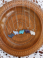 Hand Crafted Gemstone Elephant Necklace - Penny Bizarre - 1