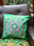 Indian Hand Made Silk Mandala Alpana Cushion Cover - Penny Bizarre - 5