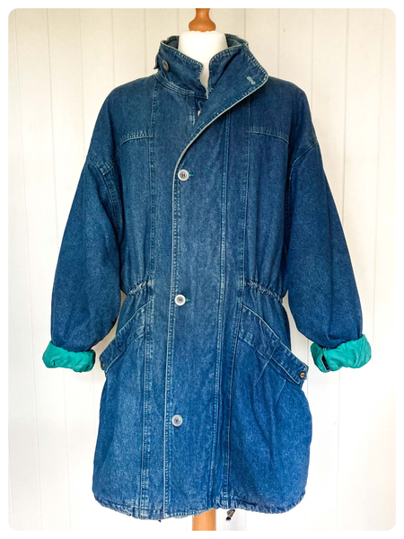 Denim fishtail parka discount