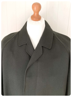 VINTAGE 50’s 60’s DARK GREEN GABARDINE MAC RAINCOAT JACKET MOD COAT OVERCOAT L XL