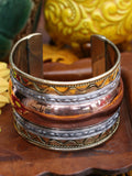 Chunky Hand Crafted Indian Bangle Mixed Metals - Penny Bizarre - 2