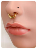 CHUNKY GOLD HORSESHOE SEPTUM RING CLICKER SURGICAL STEEL 16g 1.2mm