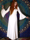 Vintage 1970s White Maxi Goddess Wedding Dress - Penny Bizarre - 1