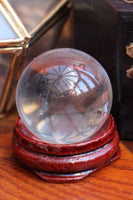 Mini Crystal Ball With Wooden Stand 30mm - Penny Bizarre - 2