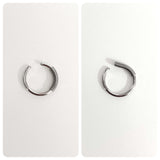 SILVER SURGICAL STEEL SPRING COIL CAPTIVE CLOSURE SEPTUM NIPPLE UNISEX MEN CHUNKY BODY PIERCING RING RETRO 14g 1.6mm 14mm Dia