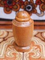 Vintage 1950/60's Atomic Wooden Cruet Set Salt Pepper Mustard - Penny Bizarre - 3