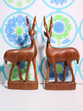 Vintage 70's Wooden Antelope (pair) - Penny Bizarre - 1