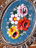 Vintage 70s Floral Mosaic Brooch - Penny Bizarre - 2