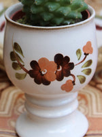 Hand Painted Vintage 1970's Pottery Plant Holder Goblet - Penny Bizarre - 3