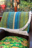 Vintage 60's 70's Fringed Double Bedspread Throw Blanket - Penny Bizarre - 1