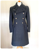 VINTAGE 60’s RAF ROYAL AIR FORCE MILITARY GREATCOAT GREAT COAT OVERCOAT 32-34R