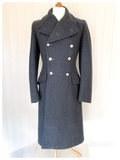 VINTAGE 50’s RAF ROYAL AIR FORCE MILITARY GREATCOAT GREAT COAT OVERCOAT 36-38L