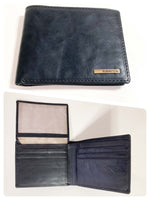 ORIGINAL VINTAGE 00’s BLACK GENUINE LEATHER BIFOLD WALLET BY HANDMADE RUBENSTIEN