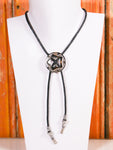 Hand Crafted Navajo Concho Bootlace Bolo Tie Western Necklace - Penny Bizarre - 1